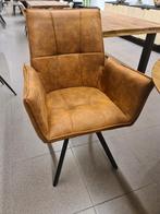 Nieuwe eetkamerstoel Seven leer microvezel cognac €70, Huis en Inrichting, Stoelen, Ophalen, Bruin, ., Nieuw