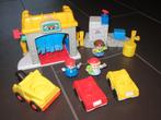 Fisher price little people wasstraat en bouwplaats., Ophalen of Verzenden, Gebruikt, Speelset