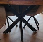 Ronde eettafel 140cm, Huis en Inrichting, Tafels | Eettafels, Ophalen, Gebruikt, Mangohout, Rond