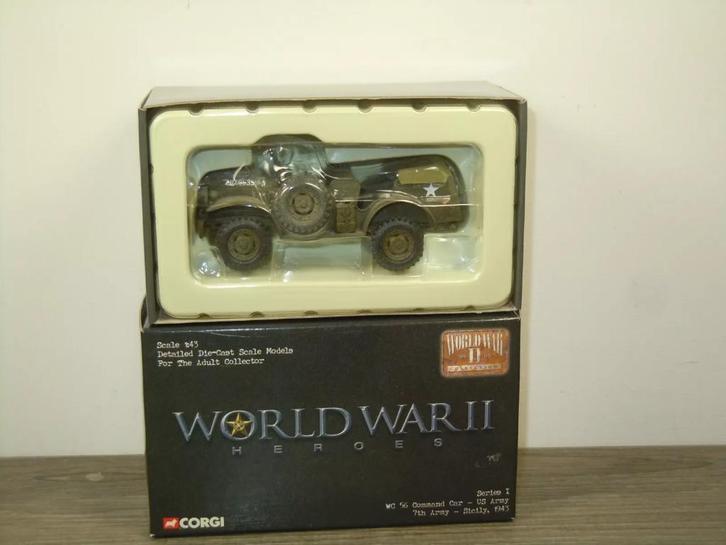 WC56 Command Car US Army 1943 - Corgi CC51708 - 1:43, Hobby en Vrije tijd, Modelauto's | 1:43, Zo goed als nieuw, Auto, Corgi