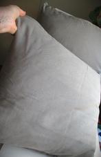 Kussen~mosgroen~Katoen~Gurli~50 cm~rits~ikea, Huis en Inrichting, Woonaccessoires | Kussens, Ophalen of Verzenden, Gebruikt, Grijs