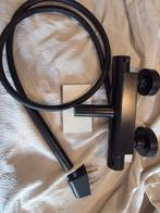 Badkraan zwart, met douchekop, Doe-het-zelf en Verbouw, Sanitair, Ophalen of Verzenden, Gebruikt, Rvs, Kraan