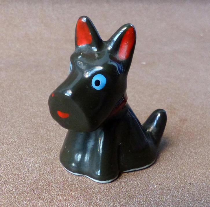 Vintage beeldje Schotse terrier hondenbeeldje Scottie hond, Verzamelen, Beelden en Beeldjes, Gebruikt, Dier, Ophalen of Verzenden