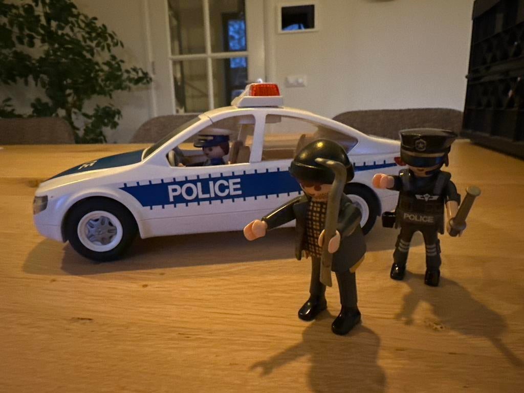 Playmobil Politieauto met Figuren, Kinderen en Baby's, Speelgoed | Playmobil, Ophalen, Gebruikt, Complete set
