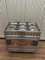Luxe Smeg RVS 6 pits multifunctionele oven 90 cm, 60 cm of meer, Grill, Ophalen of Verzenden, Zo goed als nieuw