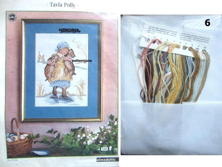 BORDUREN:  borduurpakket - Tavla Polly- meisje met hondjes, Hobby en Vrije tijd, Borduren en Borduurmachines, Nieuw, Borduurpakket