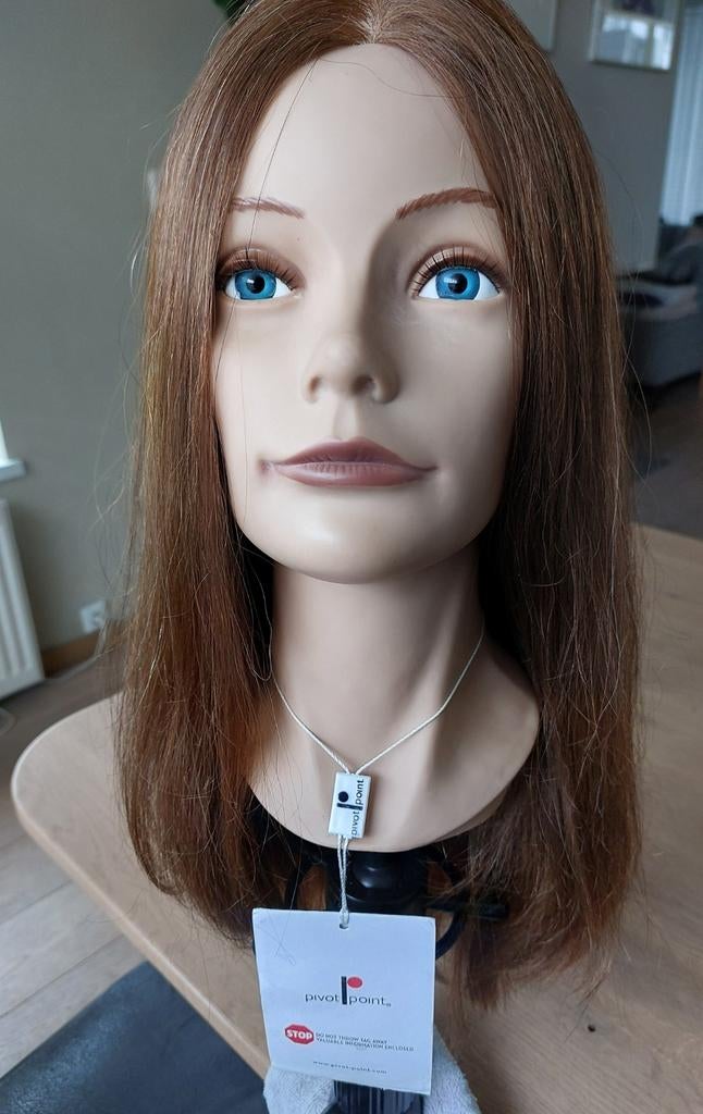 Pivot Point oefenhoofd met lang haar Peggy B., Ophalen of Verzenden, Zo goed als nieuw, Pruik of Haarverlenging