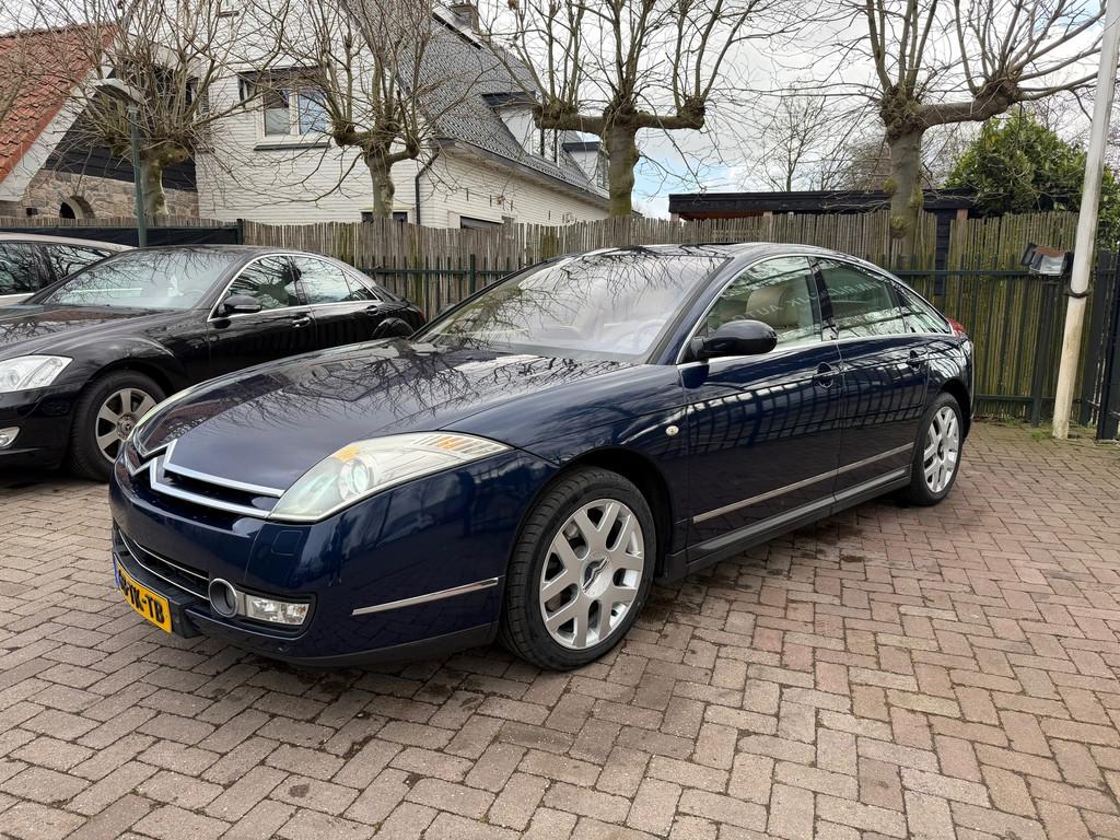 Citroen C6 2.7 HdiF V6 Exclusive AUT HUD Navi Clima NW APK, Auto's, Citroën, Gebruikt, Beige, C6, Blauw