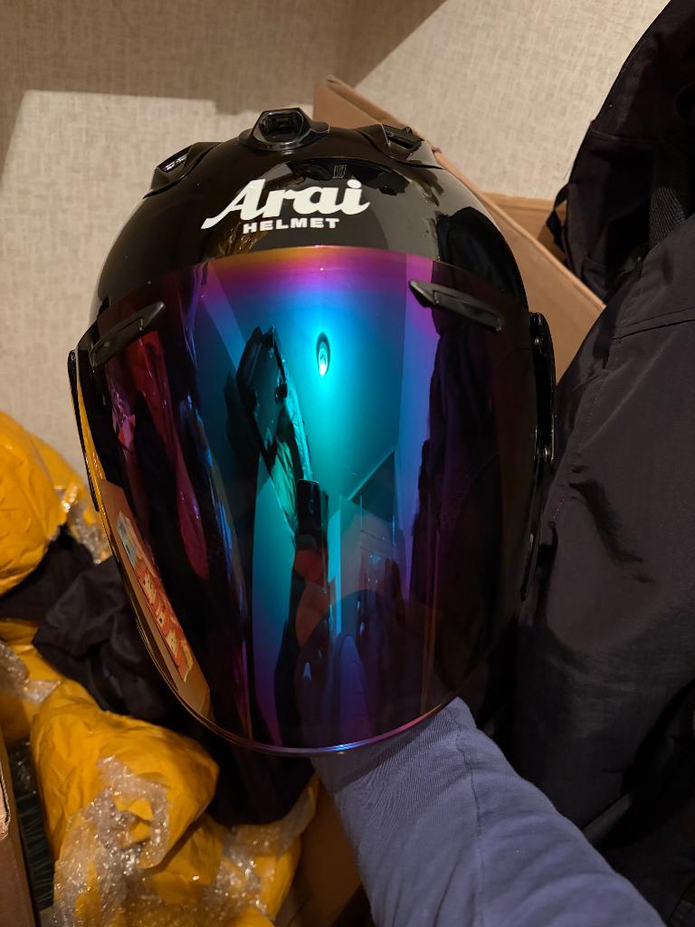 Arai helm met kleurenvizier, Motoren, Ophalen of Verzenden, Nieuw met kaartje, Integraalhelm, Arai
