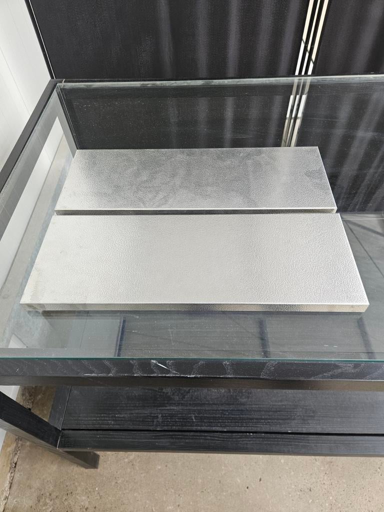 Display bakje dienblad zilver met textuurtje, Ophalen, Zo goed als nieuw, Metaal