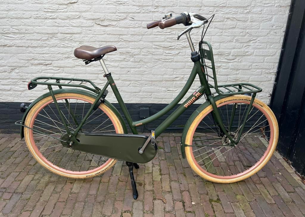 Gazelle Puur NL damesfiets | Hunter Green | 59cm | 1e eig., Terugtraprem, Versnellingen, Zo goed als nieuw, Gazelle