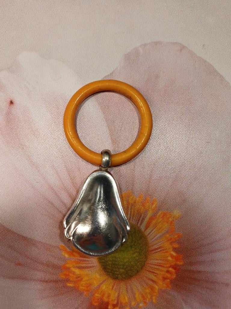 Antieke bijtring of rammelaar, Sieraden, Tassen en Uiterlijk, Kettinghangers, Overige materialen, Zilver, Ophalen of Verzenden