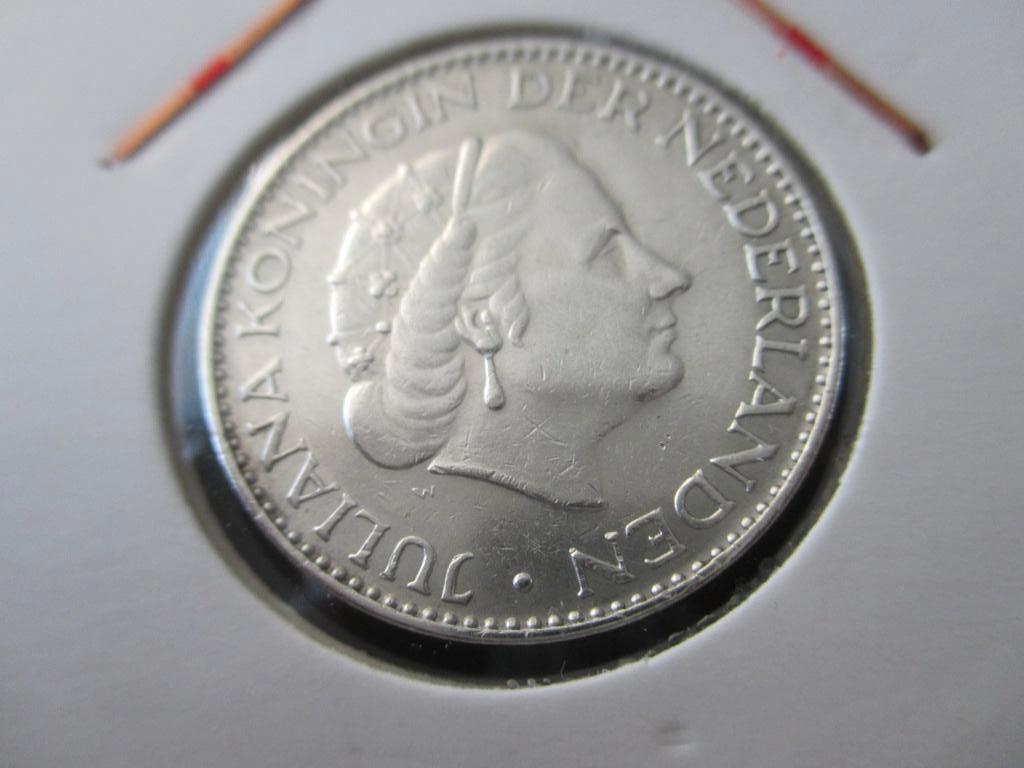 Gulden 1965, Postzegels en Munten, Munten | Nederland, 1 gulden, Koningin Juliana, Zilver, Ophalen of Verzenden