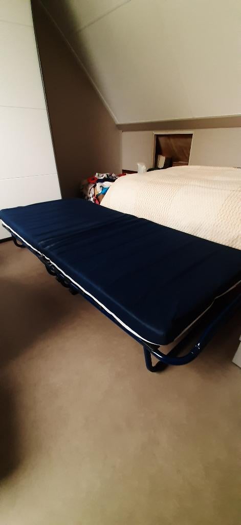 Logeerbed./  Vouwbed, Ophalen, Eenpersoons, Blauw, 190 cm of minder