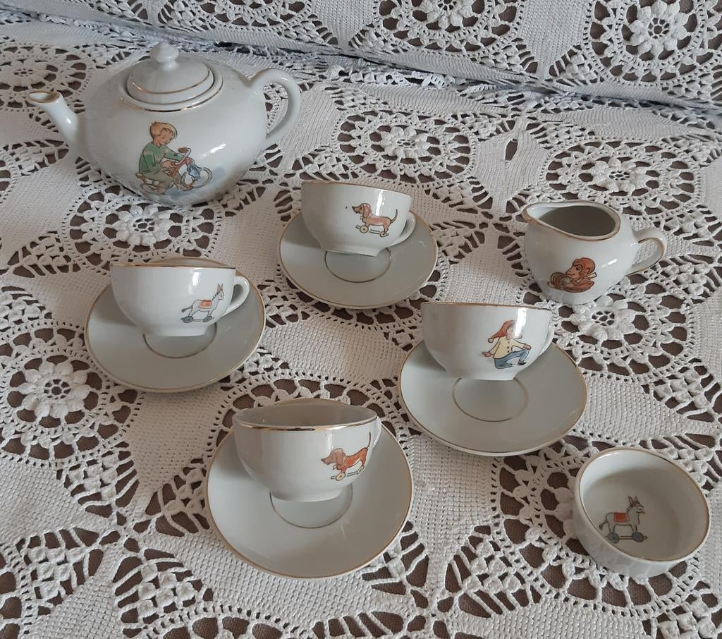 Oud Engels porseleinen kinder/poppen serviesje, Ophalen of Verzenden, Zo goed als nieuw