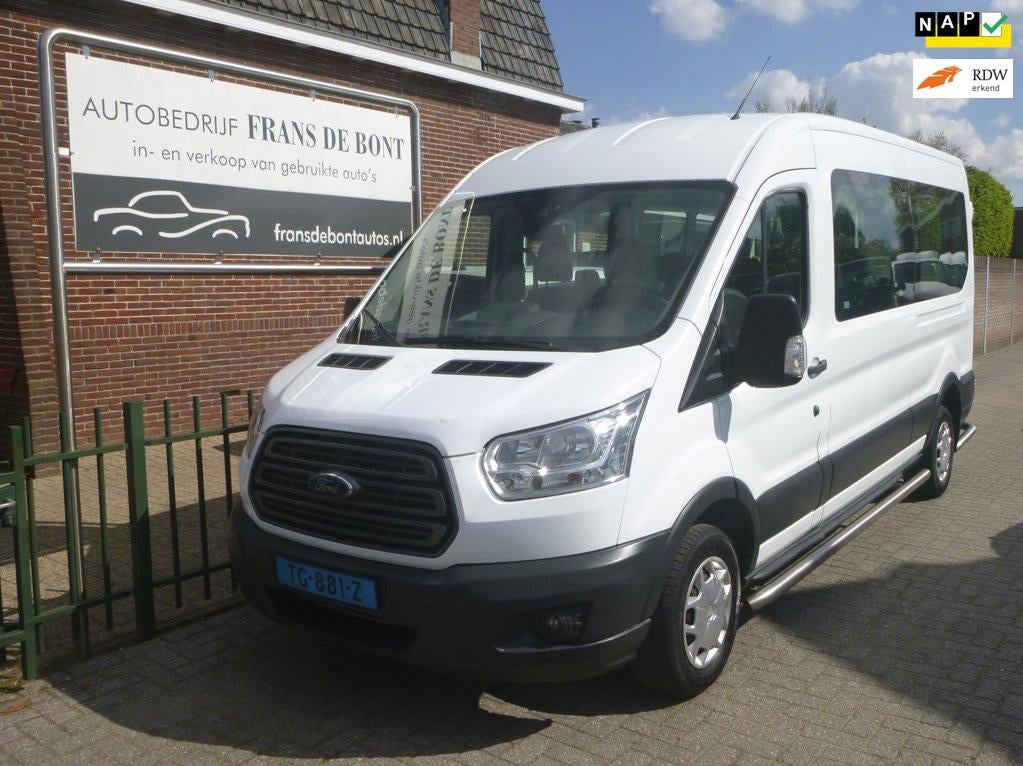 Ford Transit Kombi 310 2.0 TDCI L3H2 Trend AIRCO 9 PERSOONS, Auto's, Ford, Wit, Origineel Nederlands, Bedrijf, Transit