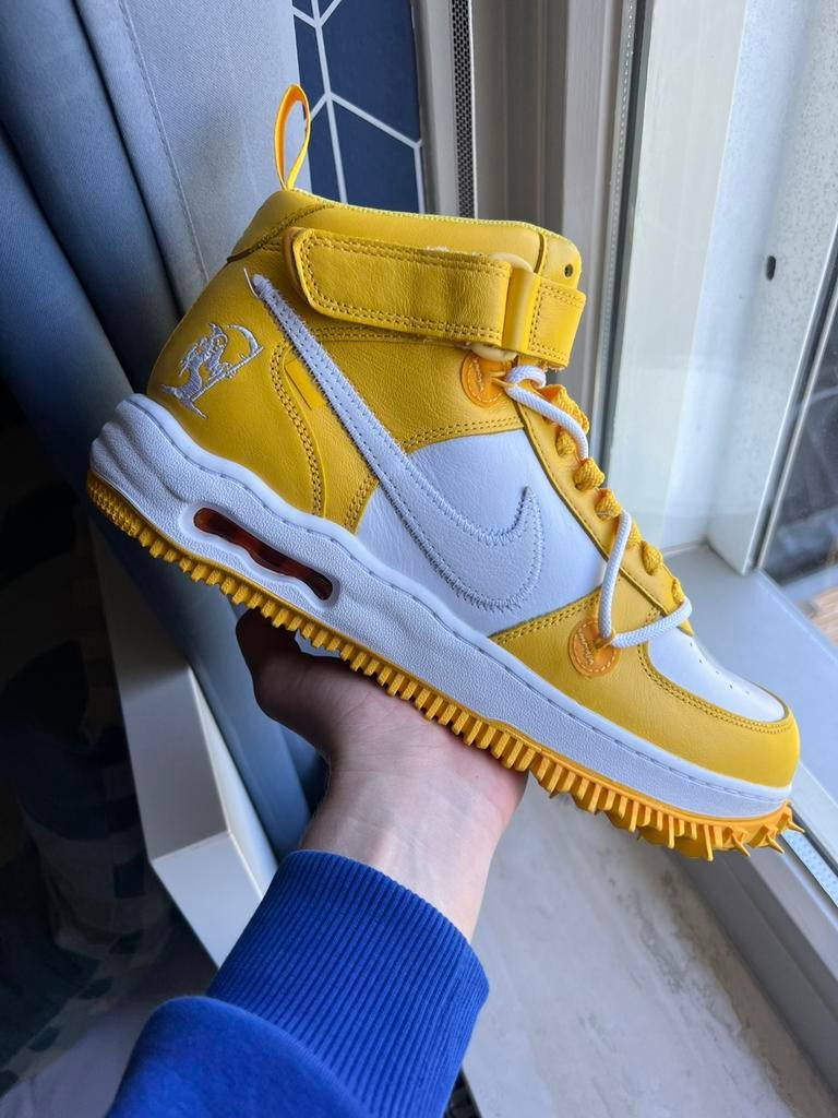 Nike Air Force 1 Mid X Off-White Varsity Maize, Overige kleuren, ., Nieuw, Ophalen of Verzenden