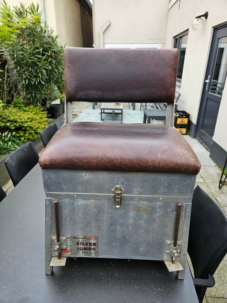 Vintage Aluminium Visstoel / Viskist - Silver Jumbo Arca, Ophalen