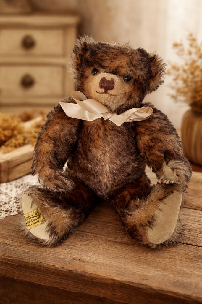 Merrythought mohair bruine beer. 35cm, Ophalen of Verzenden, Zo goed als nieuw