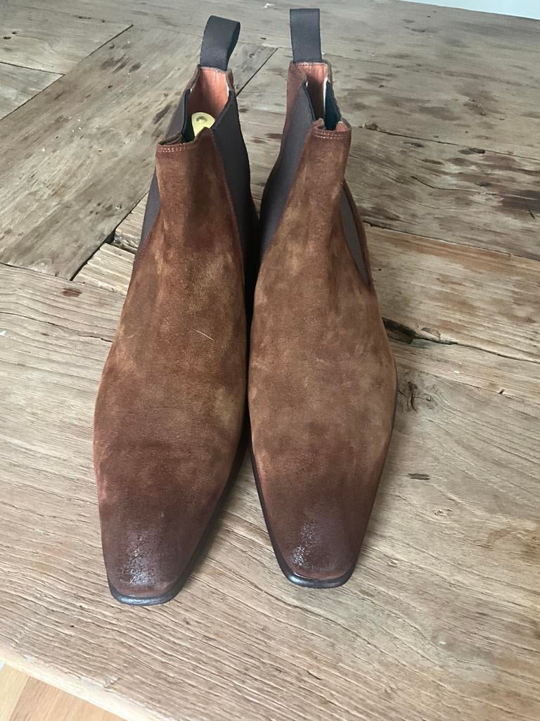 Santoni laarsjes maat 8,5, Ophalen of Verzenden, Zo goed als nieuw, Bruin, Boots