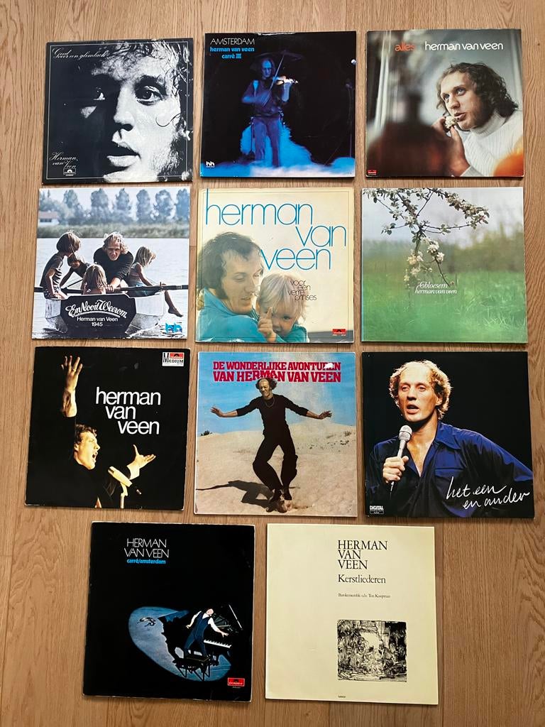 Herman van Veen - Elf elpees (diverse albums), Cd's en Dvd's, Ophalen, Gebruikt, 1970 - 1979, Complilatie
