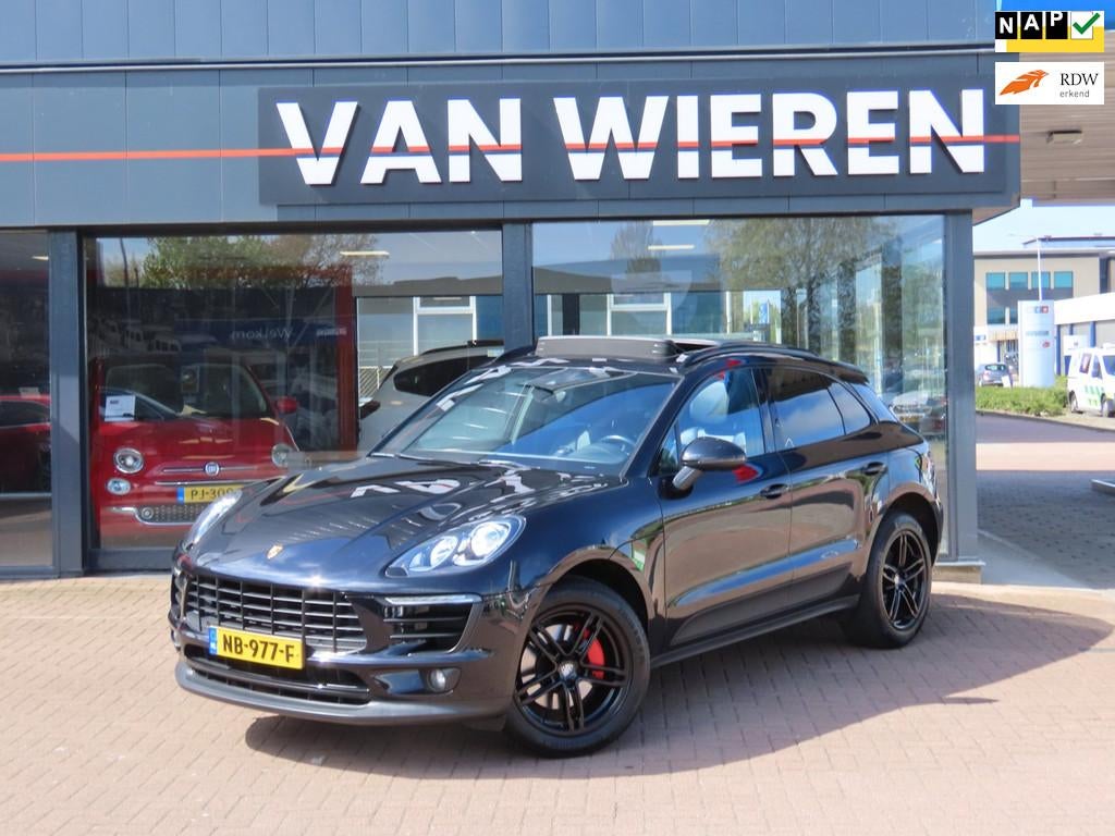 Porsche Macan 2.0 Pano Leder 19" Navi Memory PDC NL Auto, Auto's, Porsche, Automaat, Gebruikt, 4 cilinders, Zwart