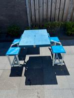 Picknick tafel opklapbaar inklapbaar bankje zitje koffer, Ophalen, Aluminium, Zo goed als nieuw, Inklapbaar