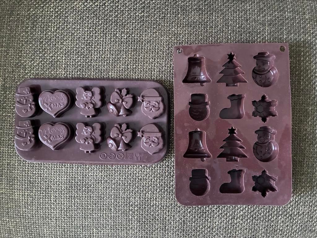 Chocolade/ijs malletjes kerst patroon, Huis en Inrichting, Overige typen, Ophalen of Verzenden, Zo goed als nieuw, Bruin