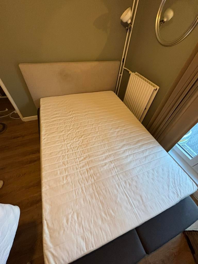 Ikea Hafslo matras 140x200 + topper!, Ophalen, Wit, Tweepersoons, 140 cm