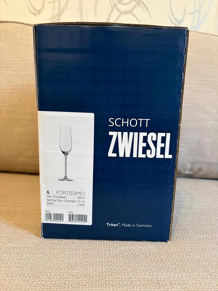 Schott Zwiesel Fortissimo Champagneglazen - Set van 6 NIEUW, Huis en Inrichting, Keuken | Keukenbenodigdheden, Nieuw, Ophalen