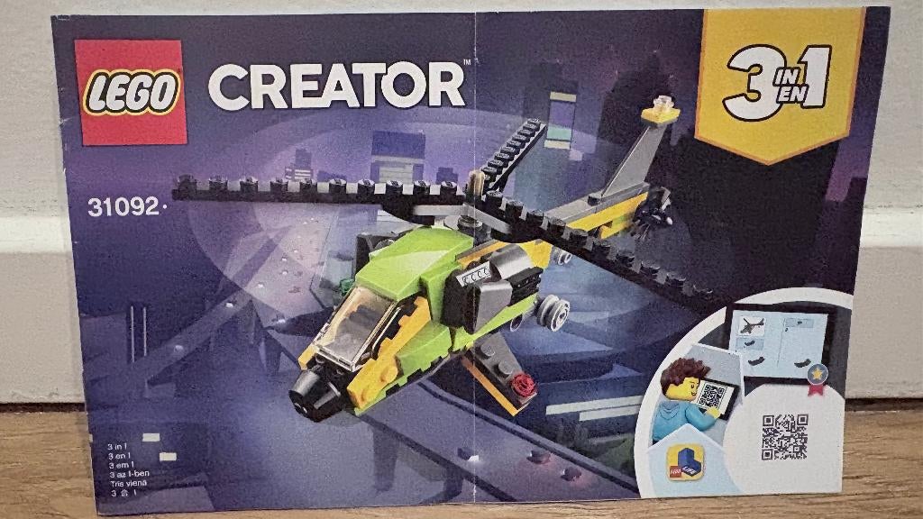 Lego Creator 31092 - Helikopter avonturen, Ophalen of Verzenden, Zo goed als nieuw, Complete set, Lego