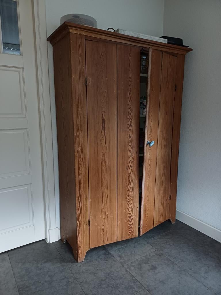 Oude houten voorraadkast - Vintage opbergkast, Ophalen