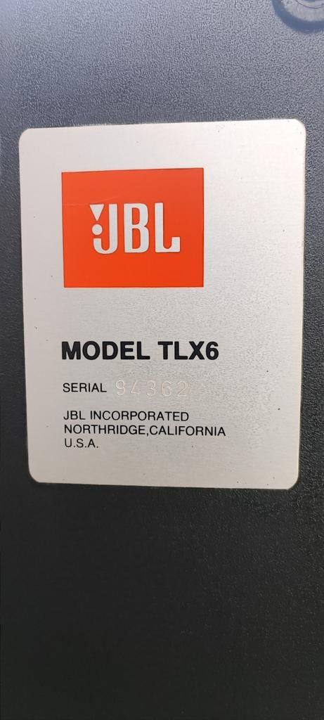 JBL TLX6 Luidsprekers - Krachtig geluid, Ophalen, Gebruikt, JBL, 60 tot 120 watt