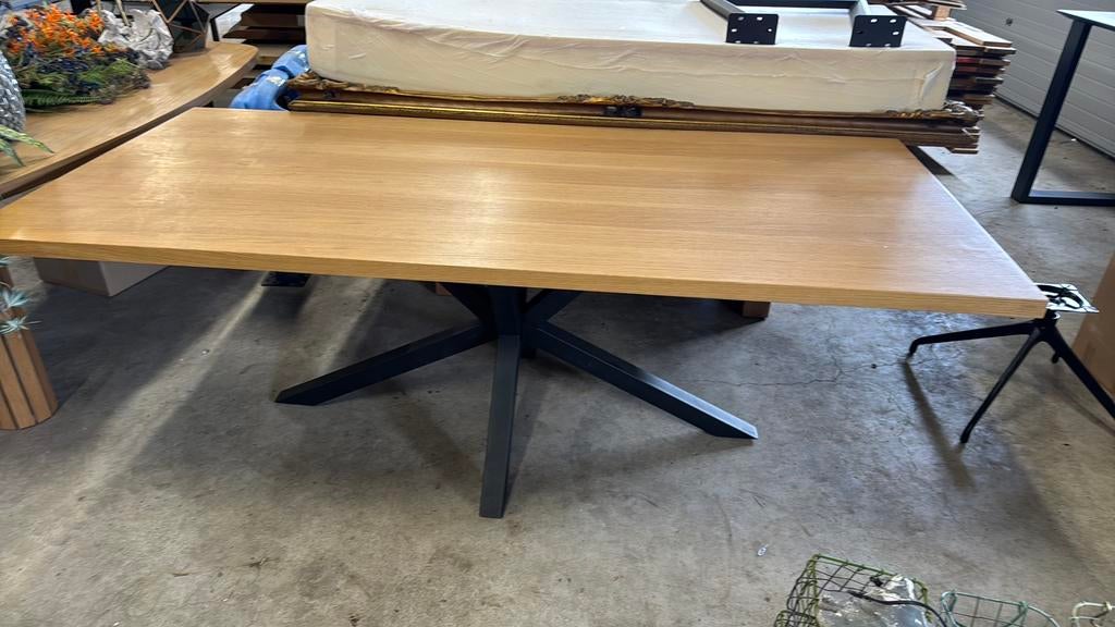 Eiken fineer tafels, Huis en Inrichting, Tafels | Eettafels, Ophalen, 100 tot 150 cm, Eikenhout, Vijf personen of meer