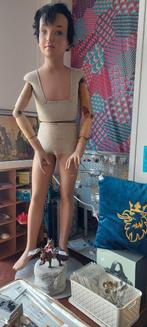 Vintage Kinderpaspop met Houten Armen - Decoratief, Ophalen