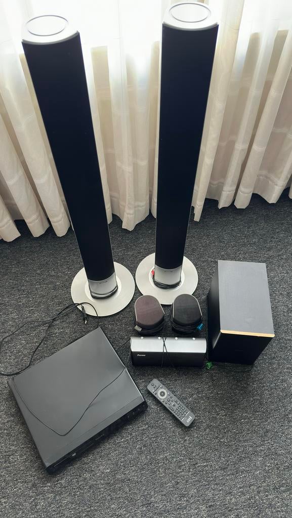Philips surround speler met Pioneer boxen, Audio, Tv en Foto, Luidsprekers, Ophalen, Philips, Gebruikt, Complete surroundset