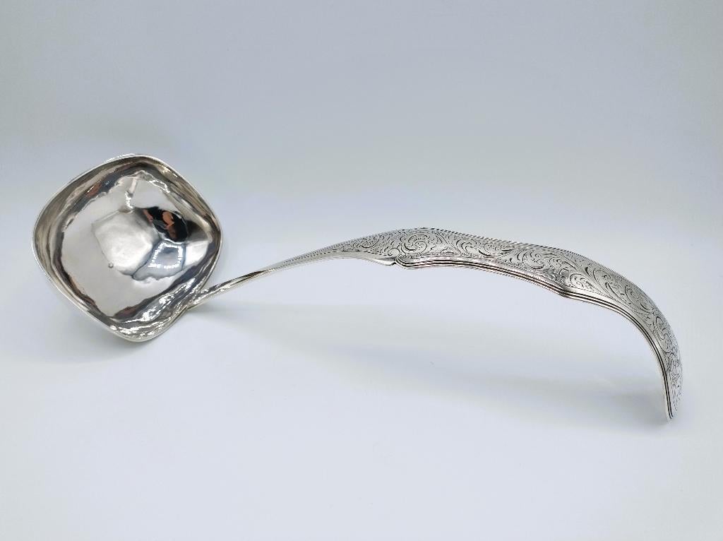 Zilveren soeplepel, J. van Wijk Jzn, Amsterdam, 1849, Verzenden, Zilver