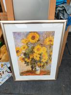 Ingelijste zonnebloemen print - 65x85 cm, Ophalen