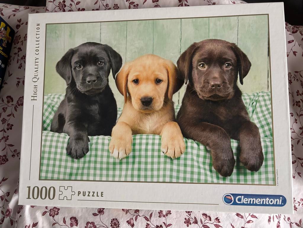 Clementoni Legpuzzel 1000 stukjes - Schattige Puppy's, Ophalen of Verzenden, 500 t/m 1500 stukjes, Gebruikt, Legpuzzel