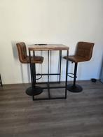 Hoge tafel met barkrukken / hoge krukken stoelen, 100 tot 150 cm, Vierkant, Tot twee personen, 50 tot 100 cm