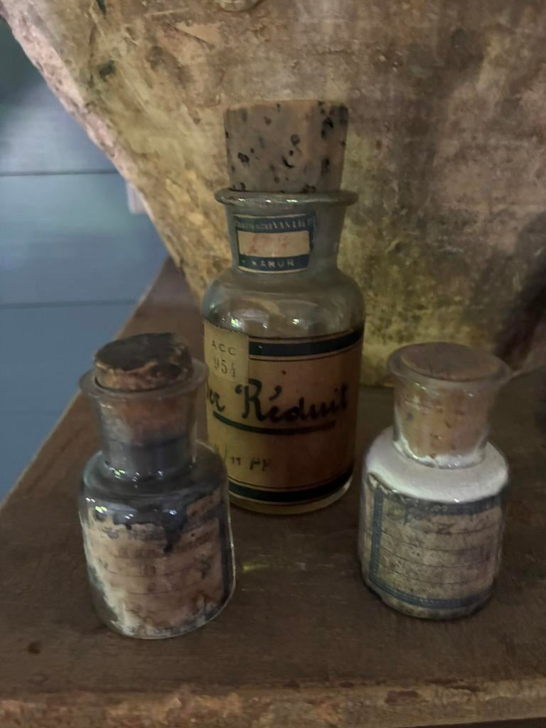 Setje antieke flesjes, Antiek en Kunst, Ophalen of Verzenden