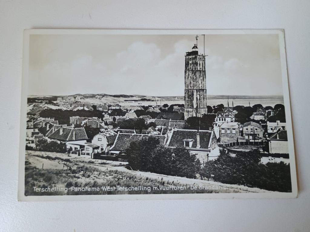 Oude ansichtkaart - Terschelling - Vuurtoren de Brandaris, Verzamelen, Ophalen of Verzenden, Waddeneilanden
