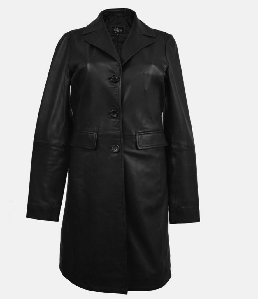 Nieuwe Dekkers lamsleren jas, maat 44, Kleding | Dames, Jassen | Zomer, Verzenden, Nieuw, Maat 42/44 (L), Zwart