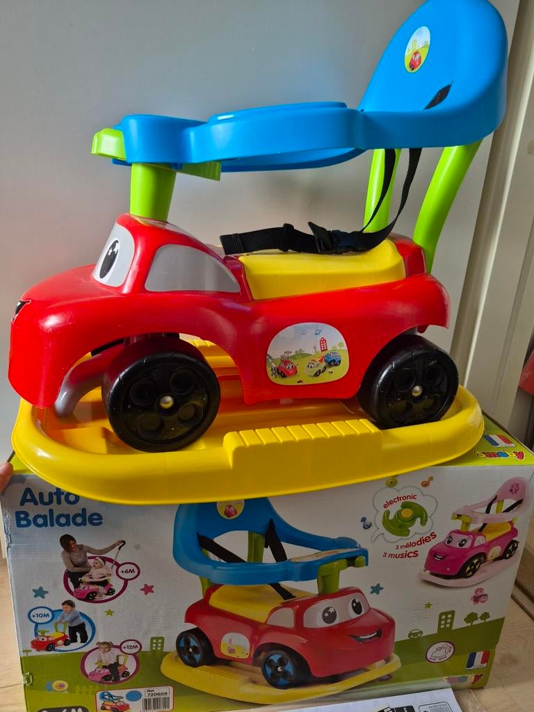 Smoby Auto  3-in-1 Loopauto en Schommelauto, Ophalen, Gebruikt, Loopvoertuig
