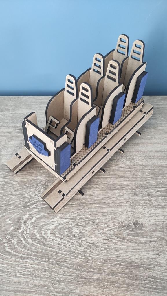 Rollercoaster 3D model houten achtbaan karretje op baan., Overige onderwerpen, Houtsnijwerk, Minder dan 20 cm, Ophalen of Verzenden