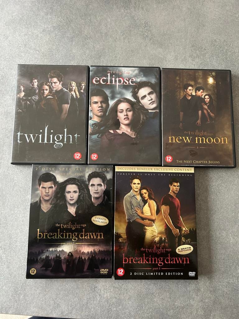 Twilight Saga Complete DVD Boxset (5 films + postcards), Boxset, Drama, Ophalen of Verzenden, Zo goed als nieuw