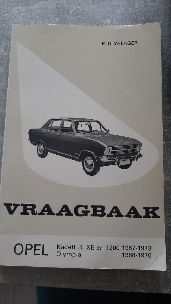Opel Kadett B, XE, 1200, Olympia Vraagbaak, werkplaatshandle, Ophalen