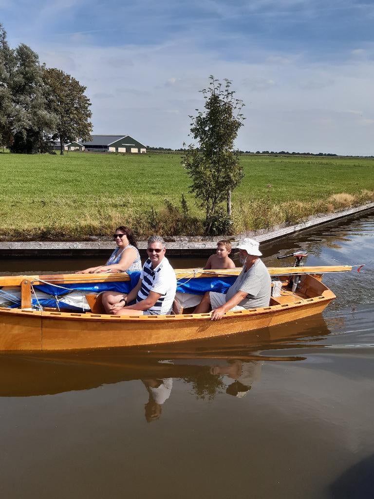 motor/zeilboot, Watersport en Boten, Motorboten en Motorjachten, Gebruikt, Hout, Tot 6 meter, Elektrisch, Buitenboordmotor, Minder dan 10 pk