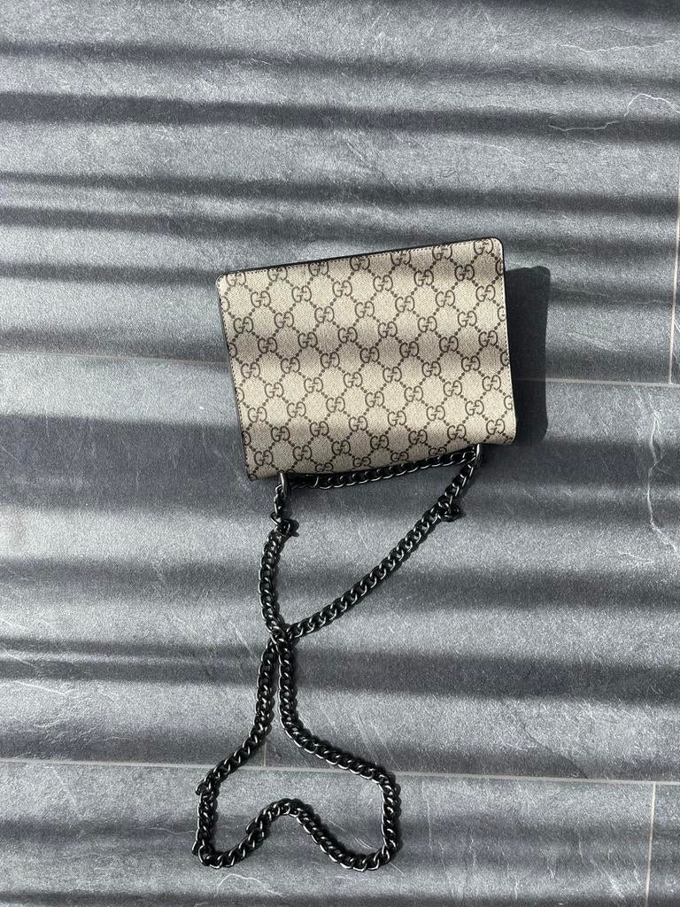 Gucci Dionysus GG Supreme schoudertasje, Sieraden, Tassen en Uiterlijk, Tassen | Damestassen, Ophalen, Zo goed als nieuw, Beige