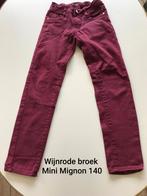 Wijnrode broek mini Mignon maat 140, Broek, Mini Mignon, Meisje, Ophalen of Verzenden